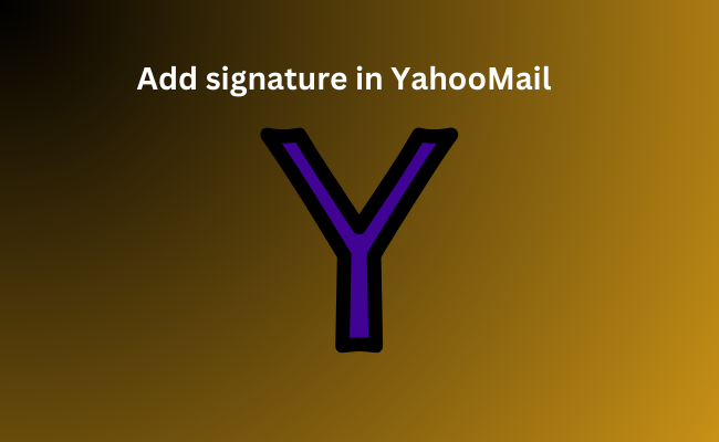 Yahoomail signature